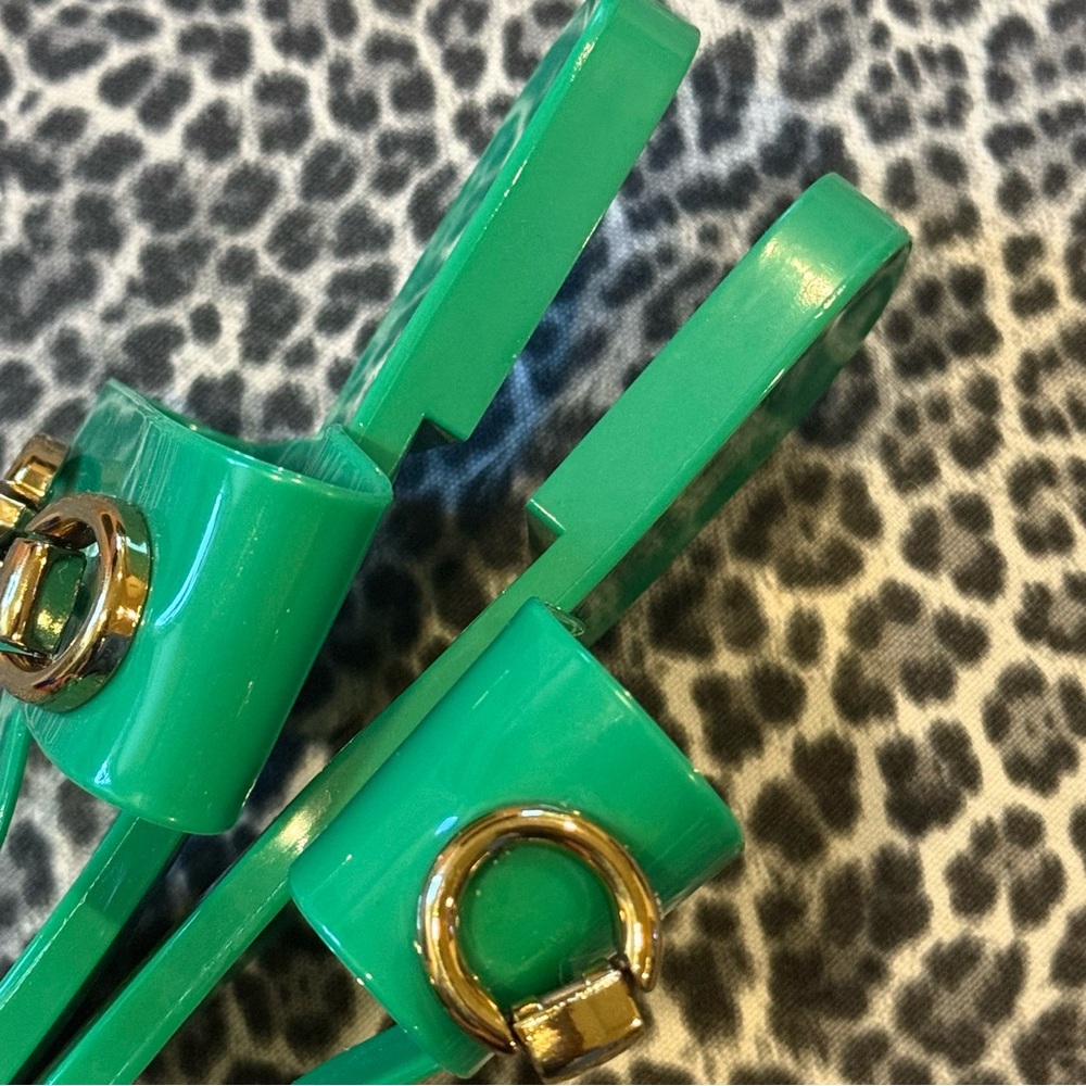 Jeffrey Campell A Little Bit Jelly Sandal
Green With Gold Horsebit Hardware 8 - Picture 5 of 10